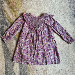 Zara Floral Smocked Dress - 2T EUC